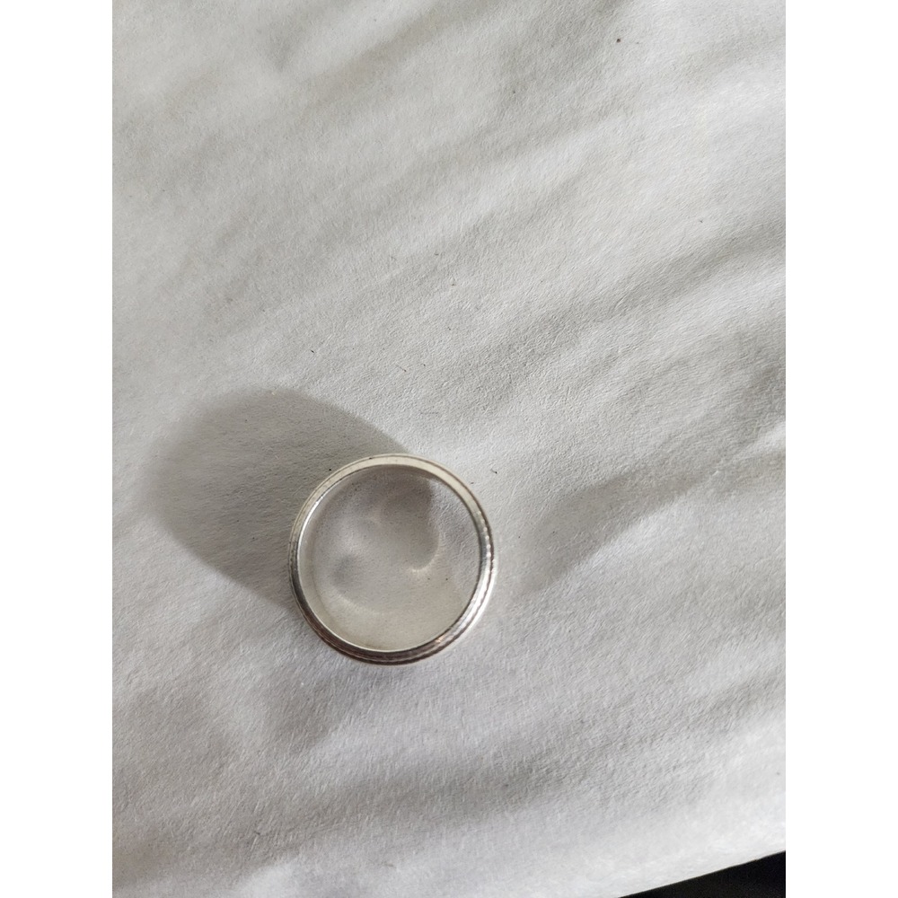 Sterling Silver 925 Milgrain Edge Band Ring Size 9 Minimalist Wedding Band 5 gm.